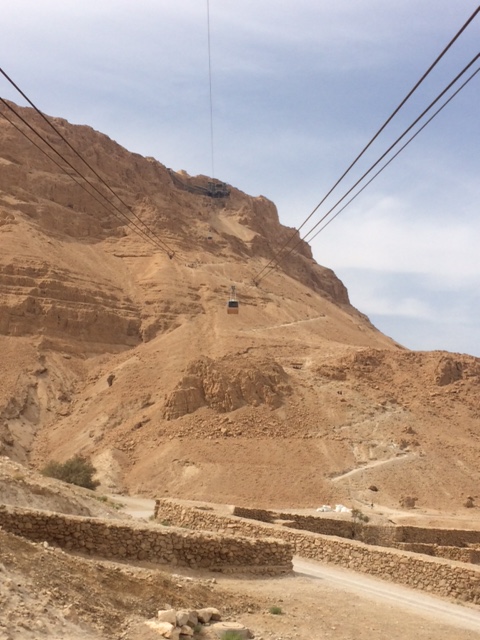 32. In the Cable Car - up to Masada - Day 4