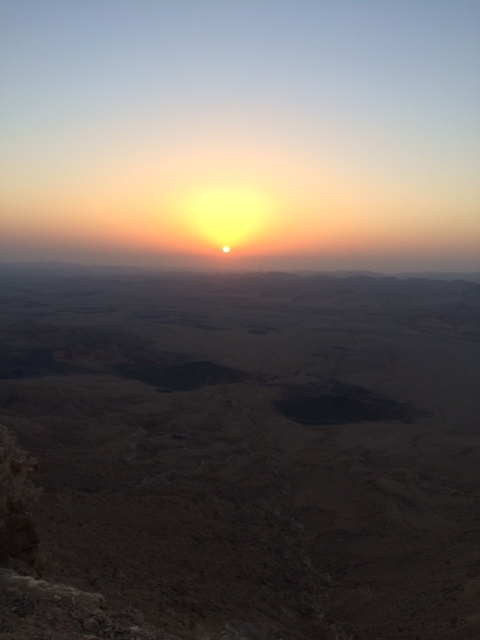 Sunrise over The Ramon Crater