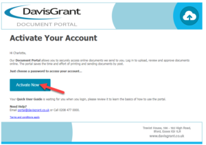 Portal Activate Your Account Email
